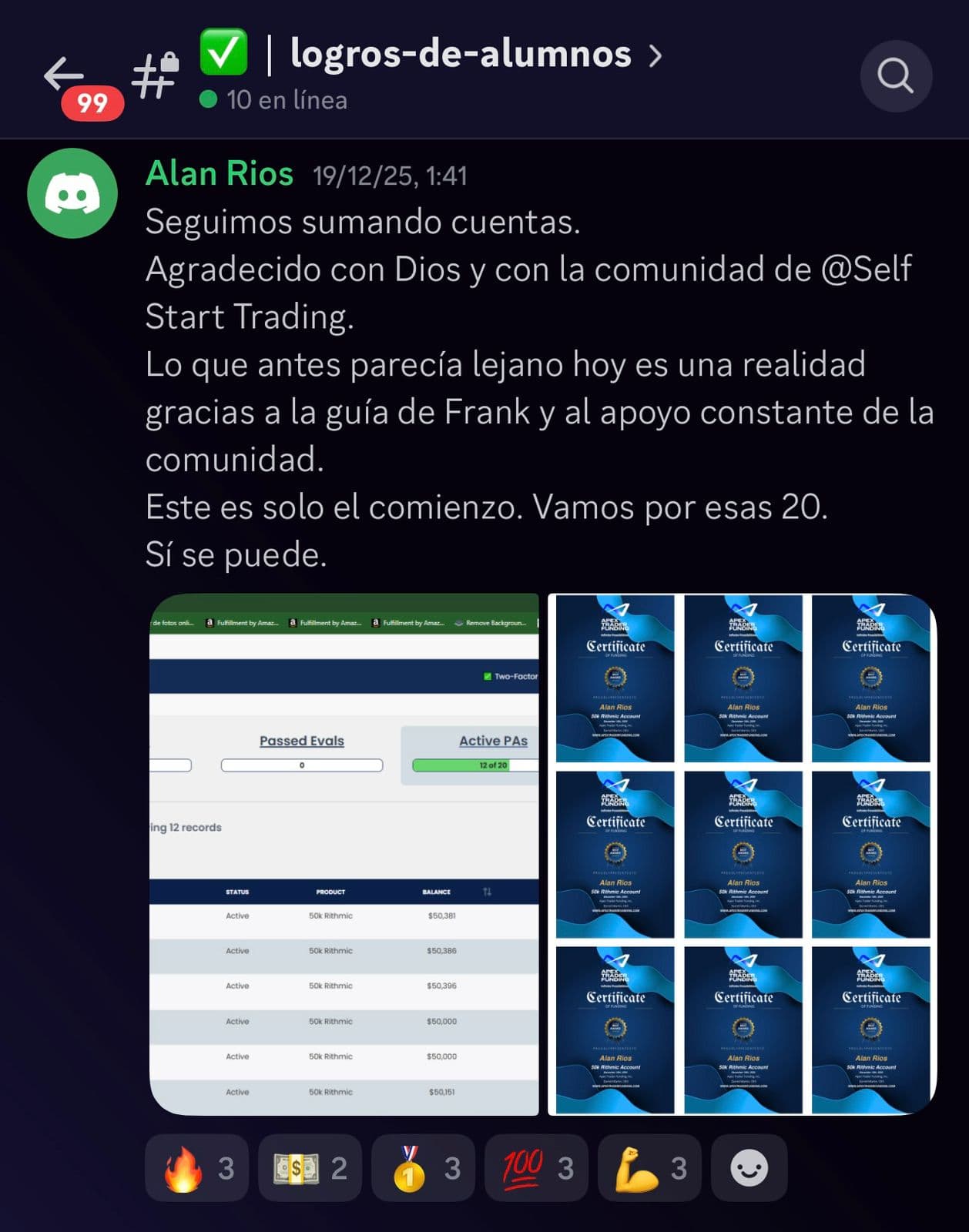 Certificado de fondeo de alumno