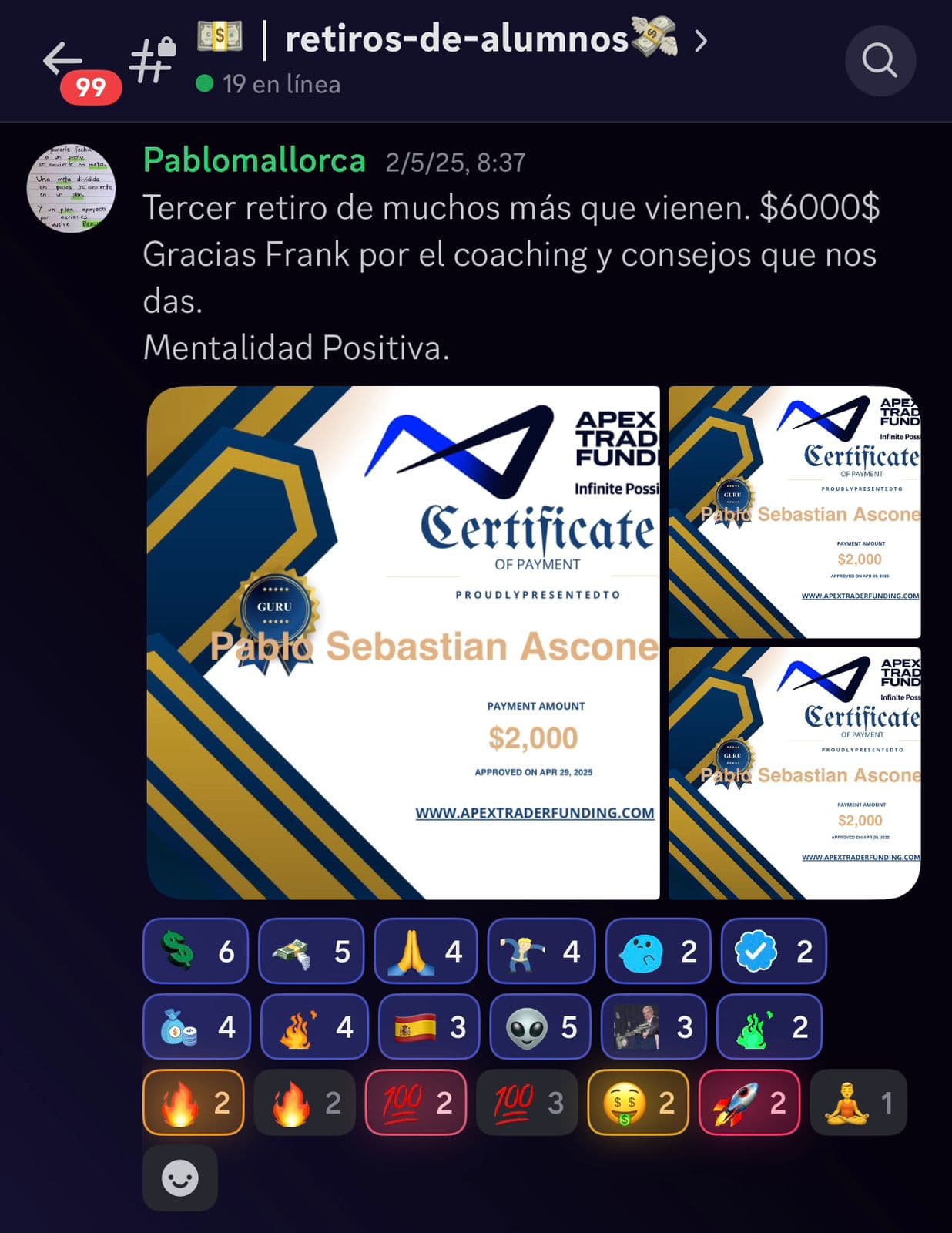 Retiro exitoso de alumno