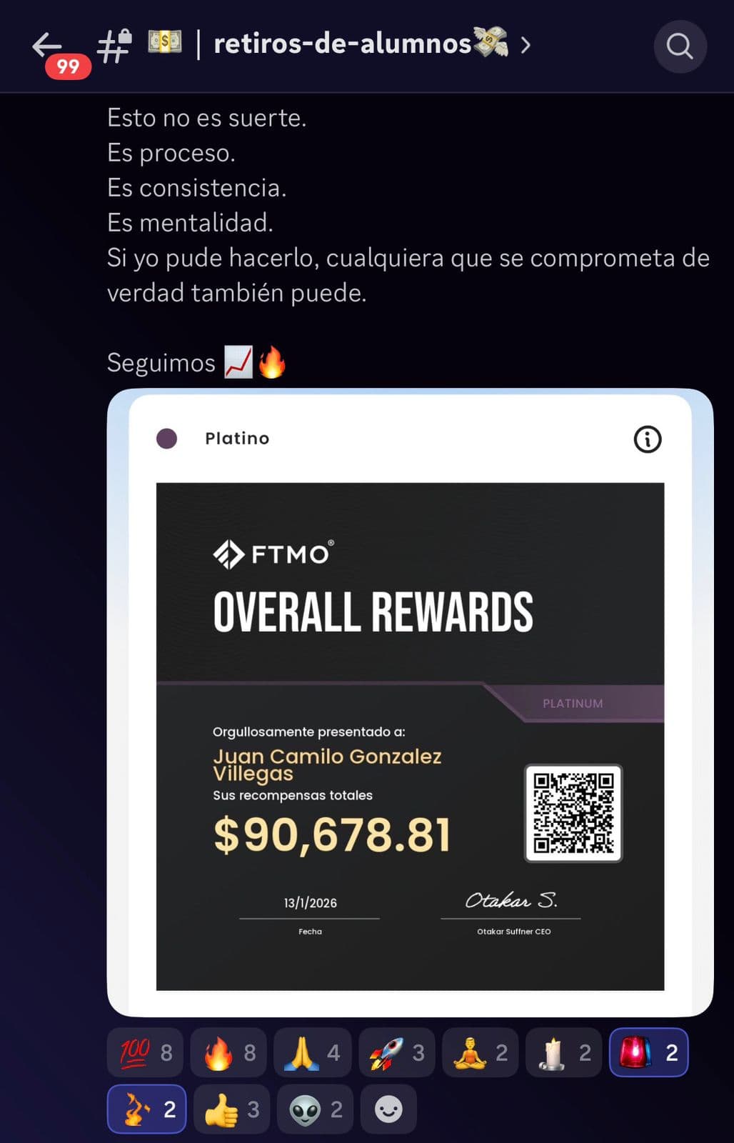 Retiro exitoso de alumno