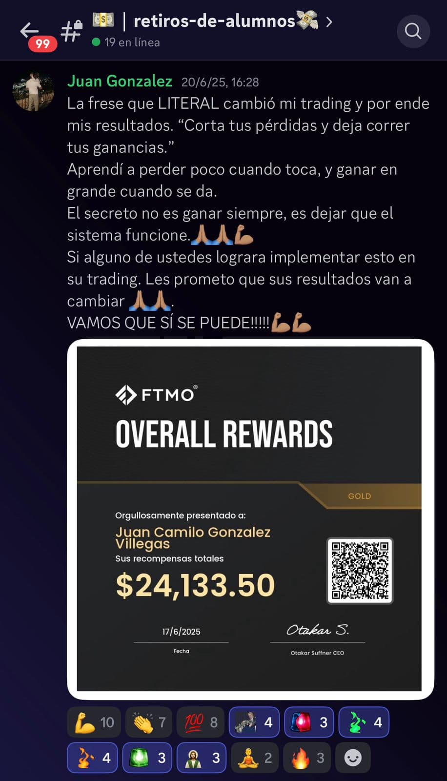 Retiro exitoso de alumno